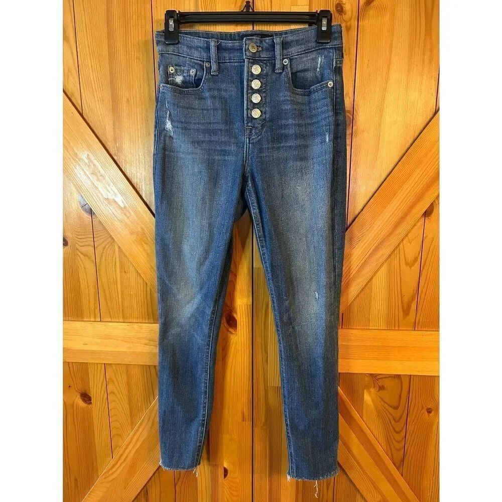 Lucky Brand Womens Bridgette Skinny High Rise Button Fly Ankle Jeans Size 0 (896